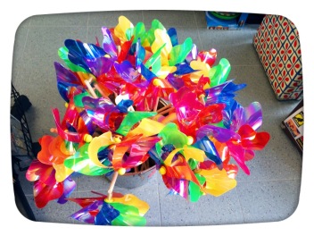 And you will know us by our colourful windmill thingies.